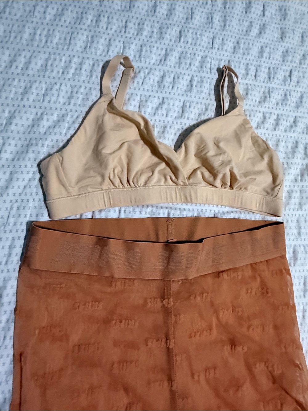 SKIMS Bralette and Sheer leggings